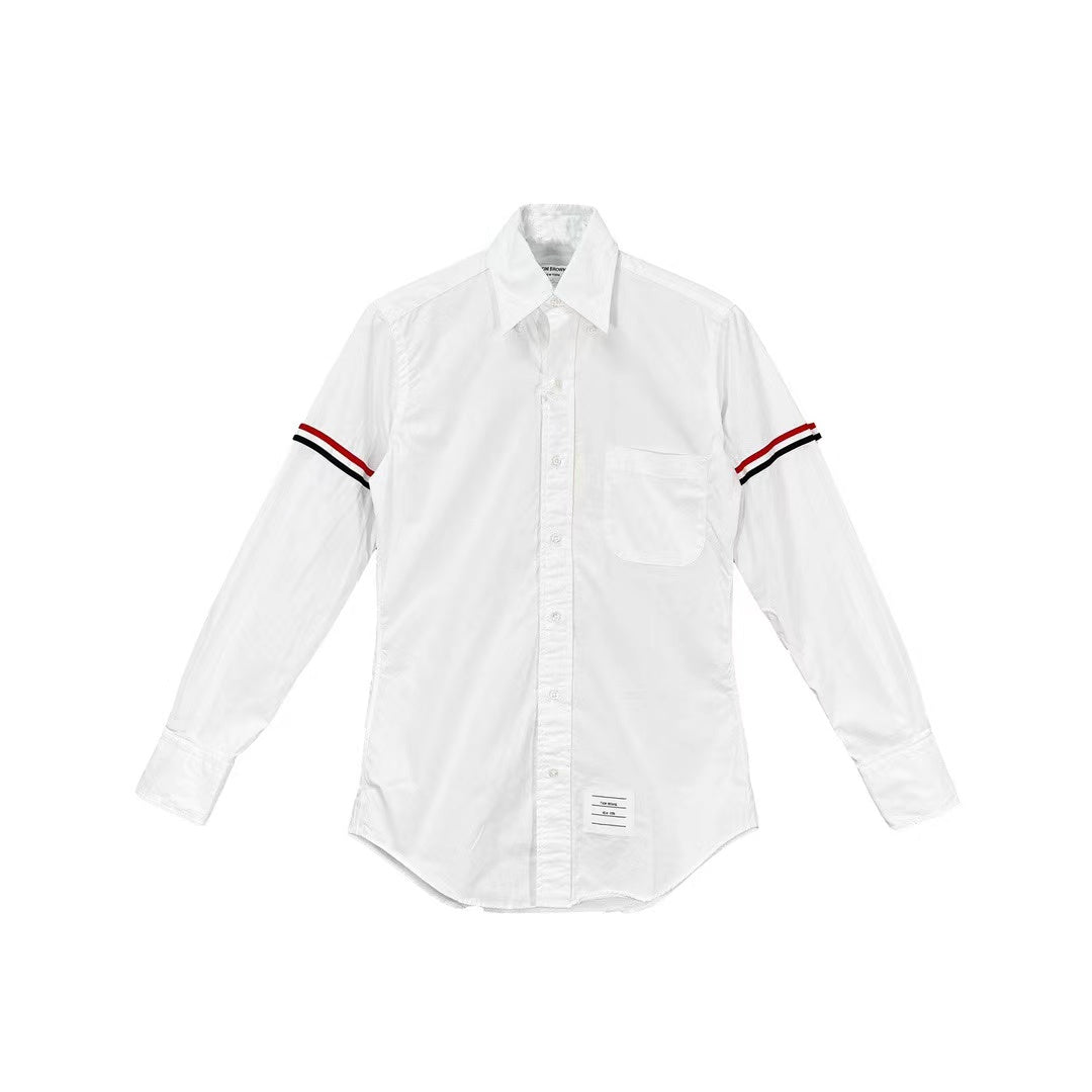 Thom Browne RWB stripe Long Sleeve Shirt