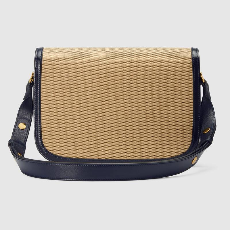 Gucci Horsebit 1955 Shoulder Bag Blue Leather