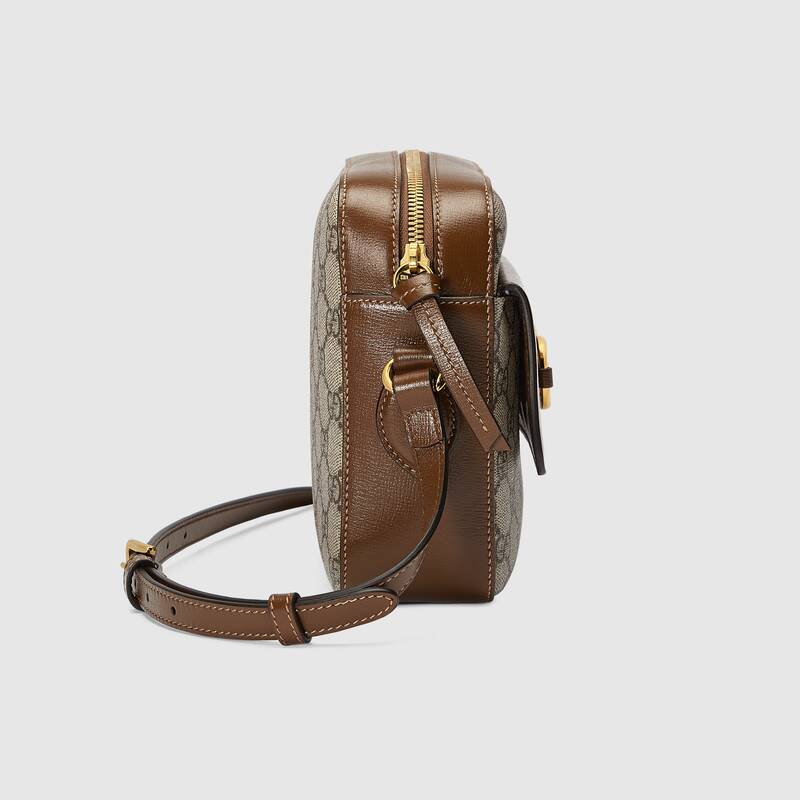 Gucci Horsebit 1955 Small Shoulder Bag Brown Leather